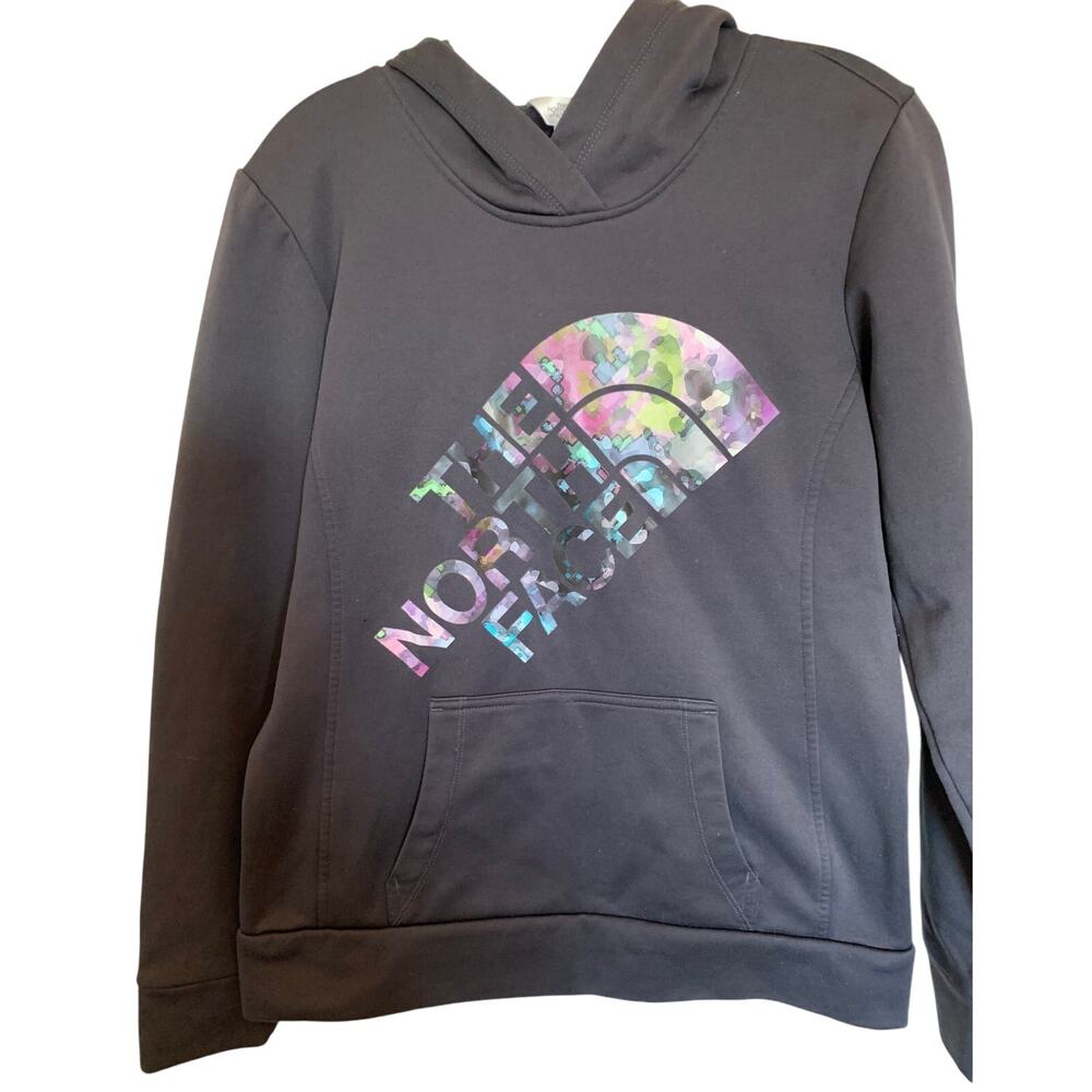 The North Face half dome floral graphic hoodie flawed size M